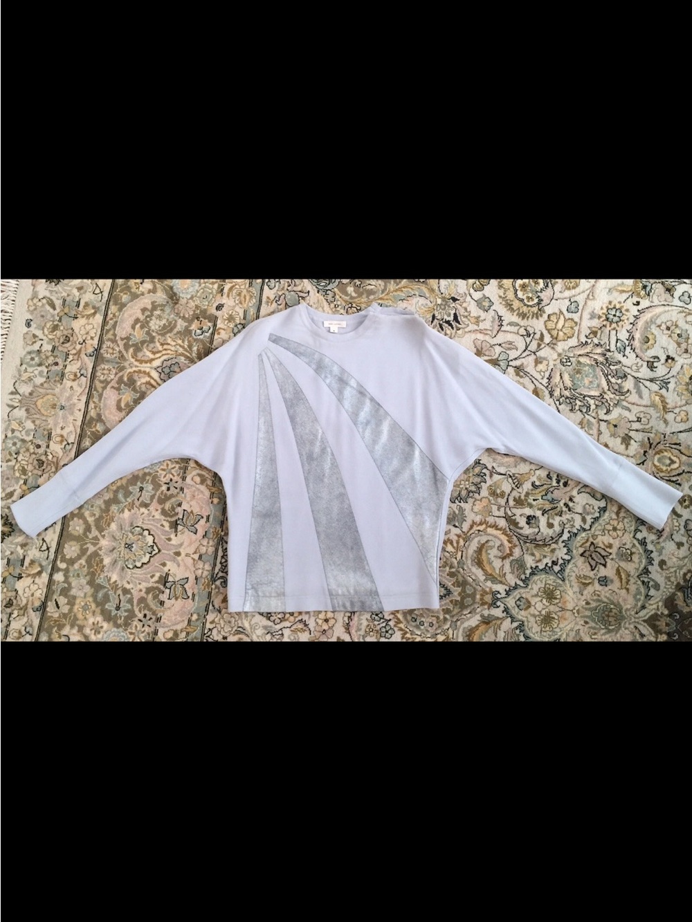 Marc Jacobs Runway Leather Skye Blue Top Blouse Shirt 4 Small Damaged $1,750